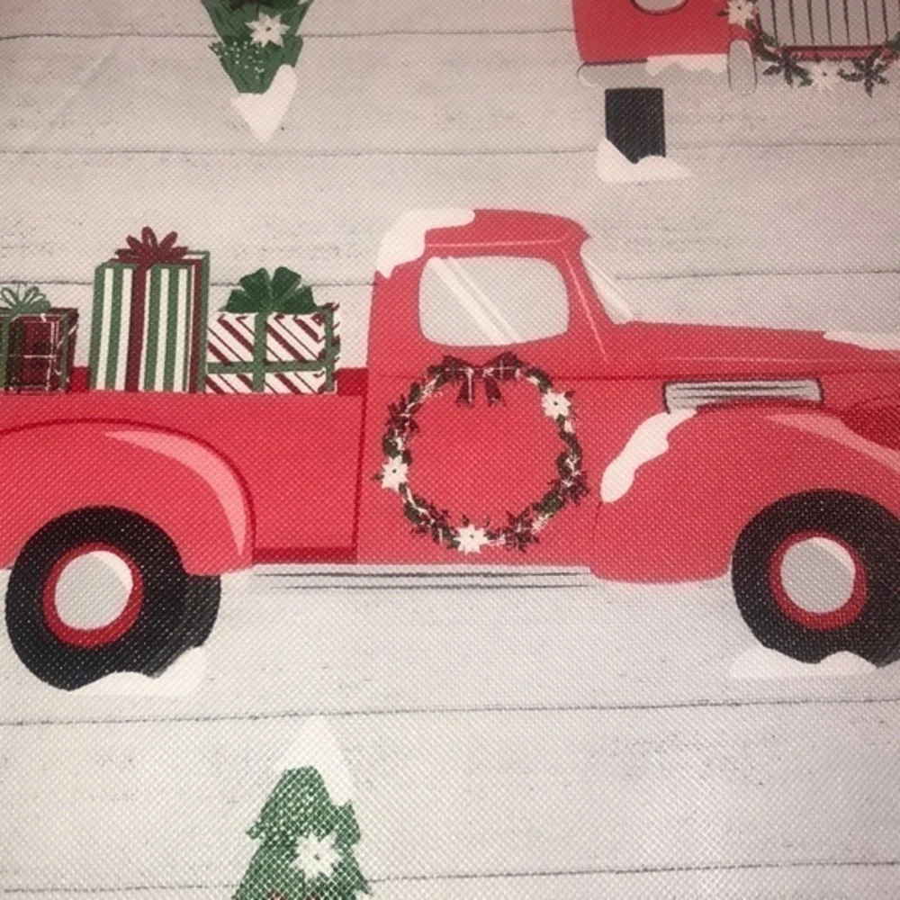 Farmhouse Red Pick Up Truck Christmas Placemats‎